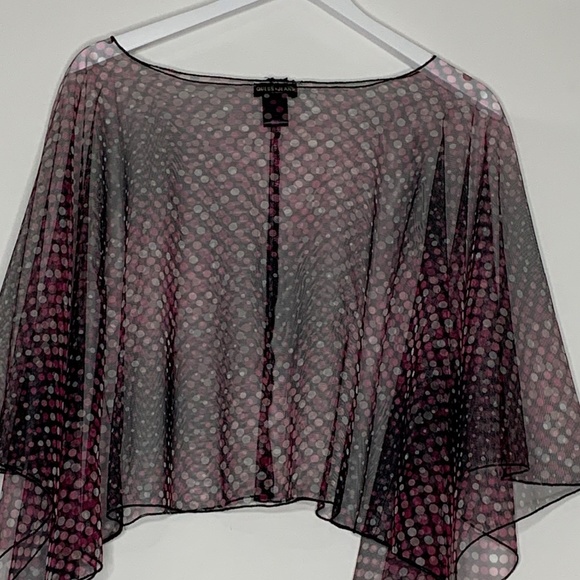 Guess Tops - Guess Polka Dot Sheer Pancho Sz Small